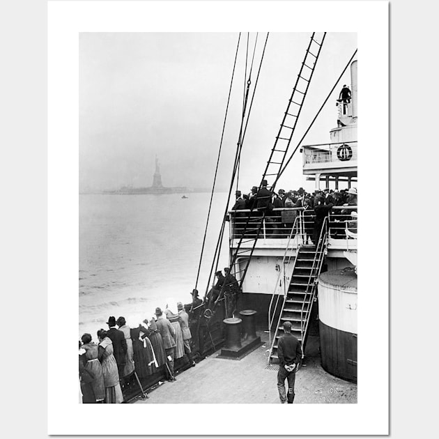 Immigrants Viewing The Statue of Liberty Photo Wall Art by Bravuramedia